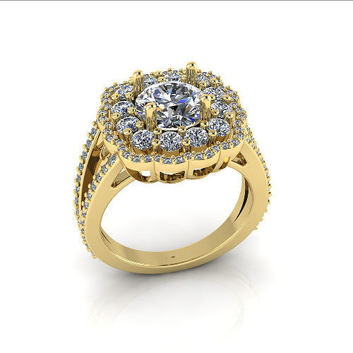 Solitaire engagement rings Model 7716 3D print model