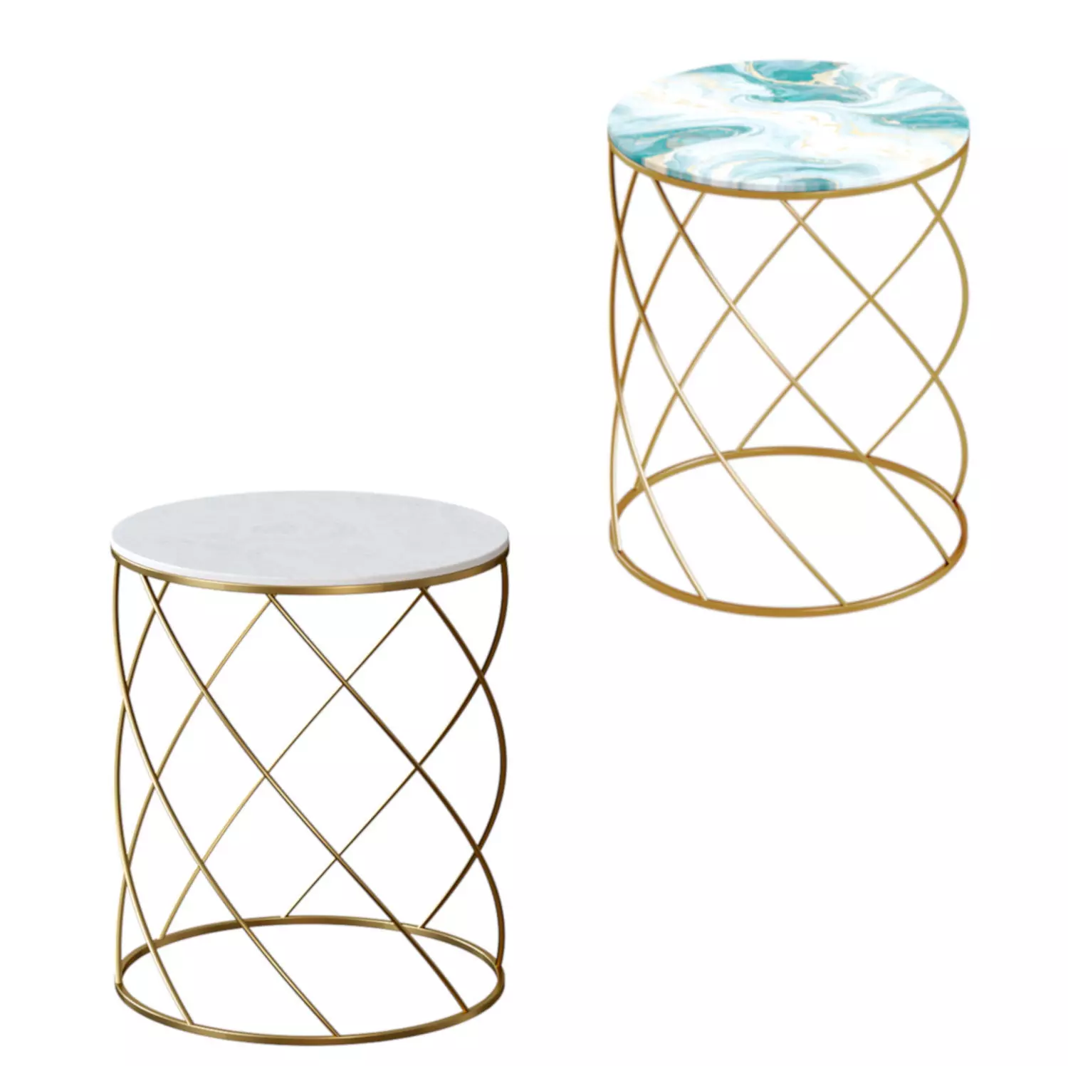 Modern Furniture Gold Color Steel Coffee Table 3D model