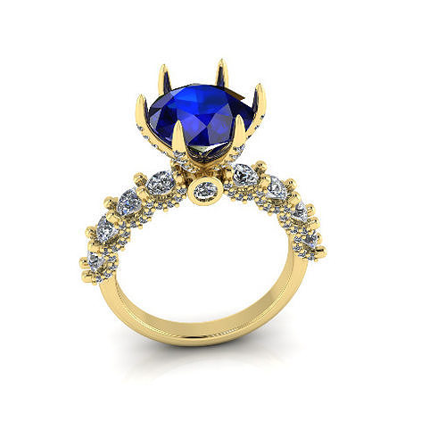 Solitaire engagement rings Model 7709 3D print model