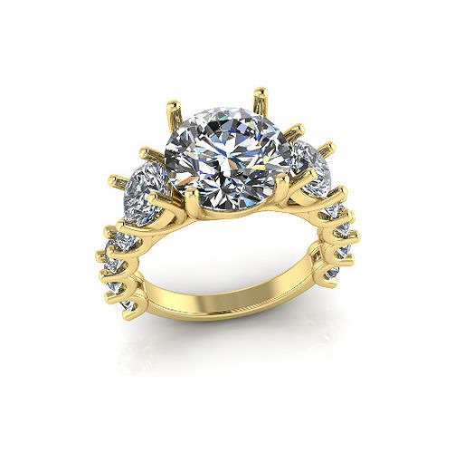 Solitaire engagement rings Model 7708 3D print model