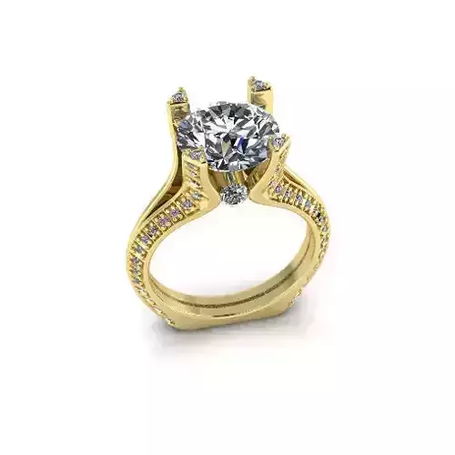 Solitaire engagement rings Model 7707