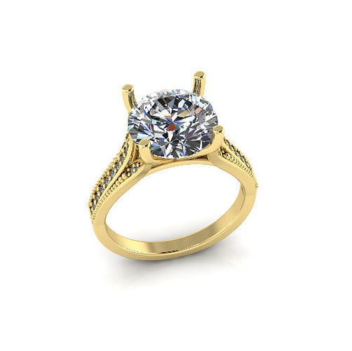 Solitaire engagement rings Model 7705 3D print model