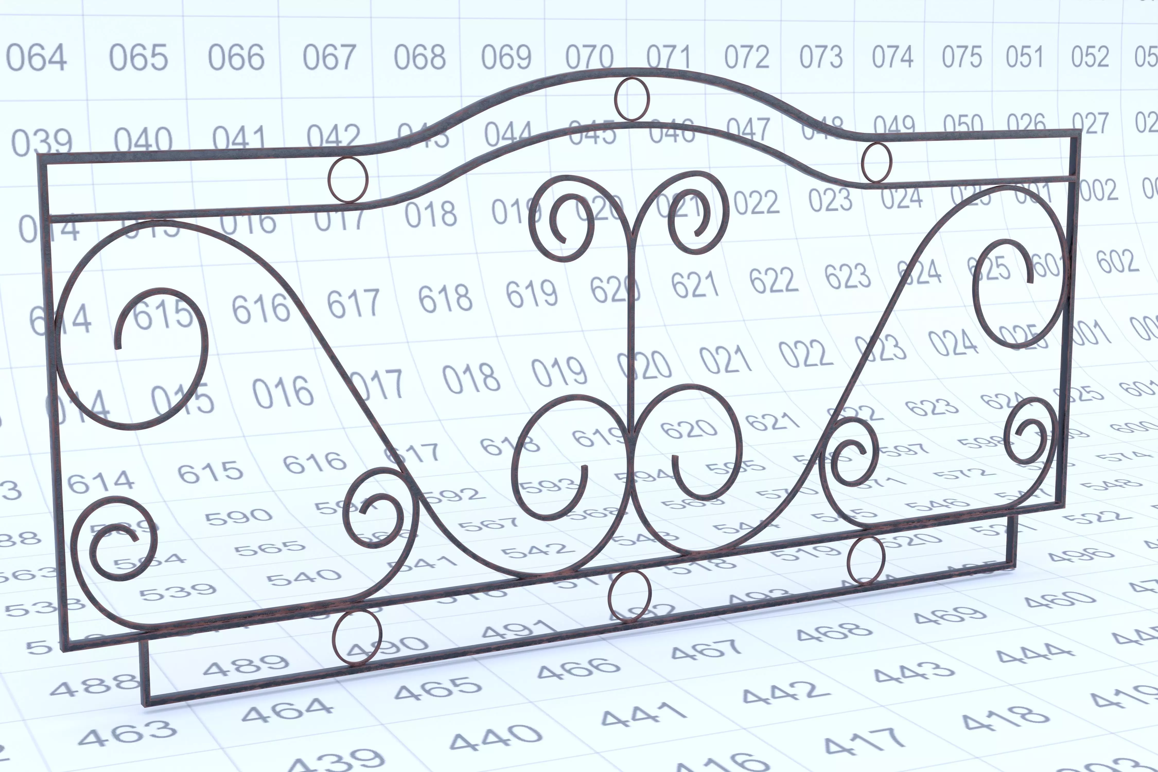 Classic Metal Fence 3D Model Free 3D model