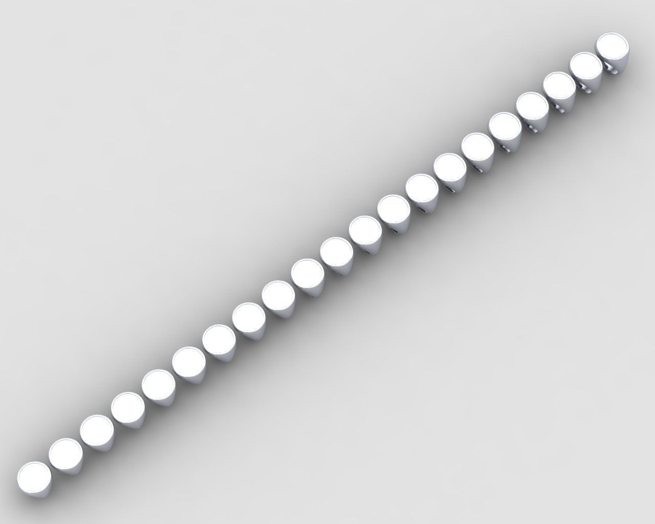 Round Enamel Ring Base 20MM top in All sizes 184-MWC 3D print model_17