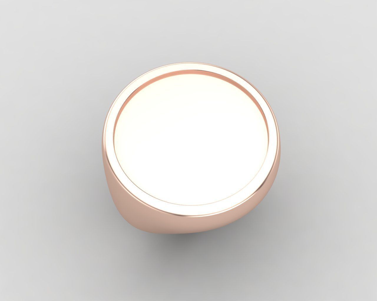 Round Enamel Ring Base 20MM top in All sizes 184-MWC 3D print model_5