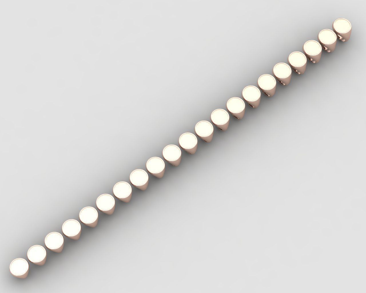 Round Enamel Ring Base 20MM top in All sizes 184-MWC 3D print model_16