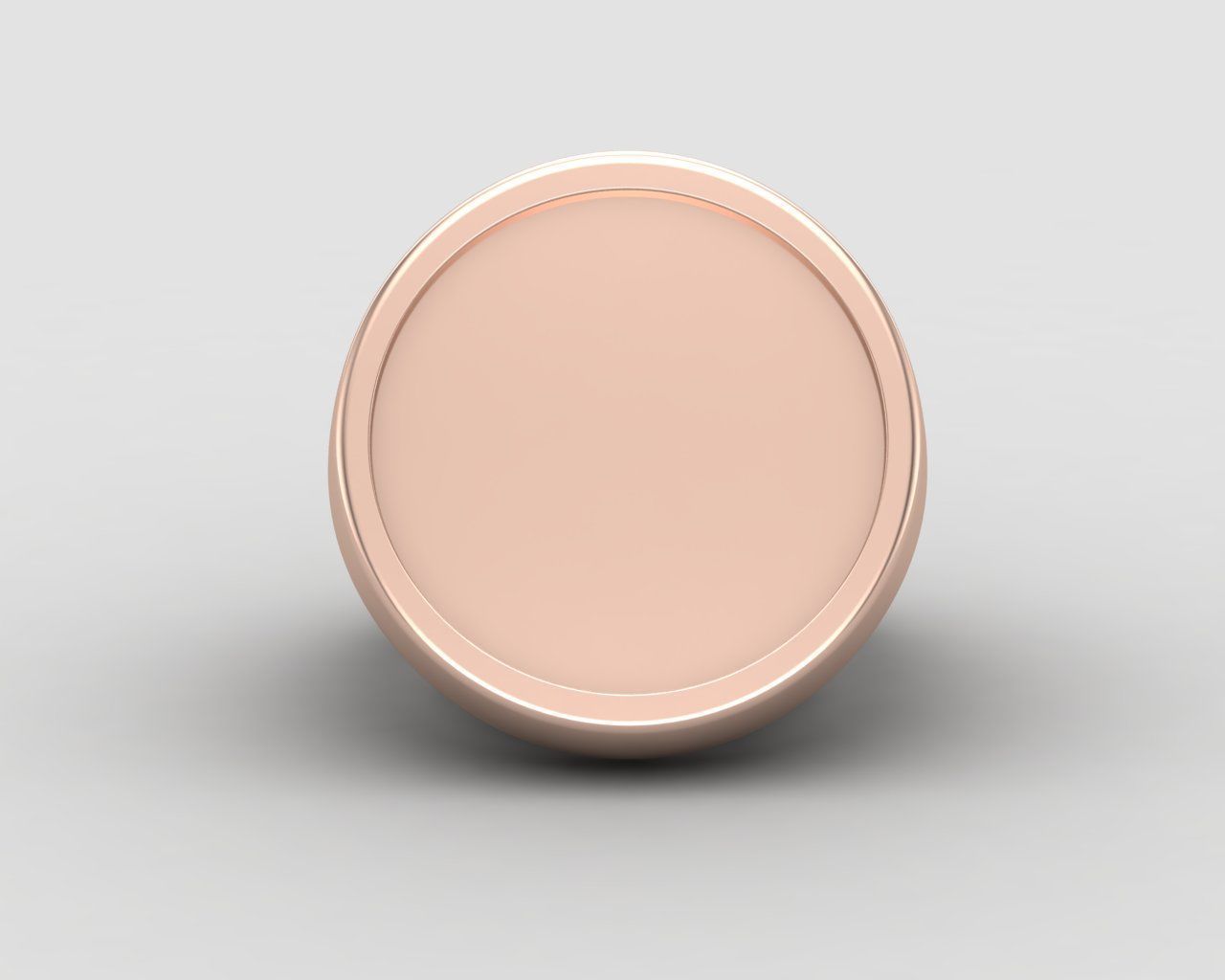Round Enamel Ring Base 20MM top in All sizes 184-MWC 3D print model_7