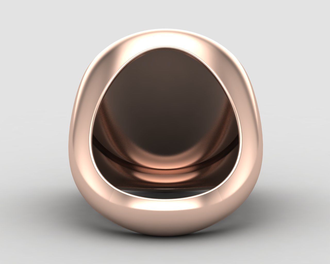 Round Enamel Ring Base 20MM top in All sizes 184-MWC 3D print model_9