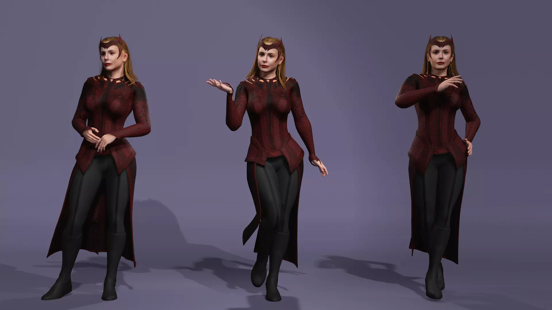 Realistic Scarlet Witch lDoctor Strange Elizabeth Olsen marvel 3D model_21