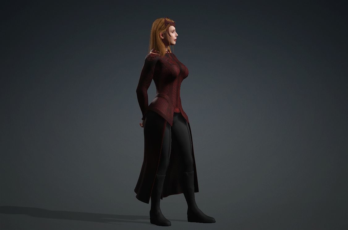 Realistic Scarlet Witch lDoctor Strange Elizabeth Olsen marvel 3D model_17