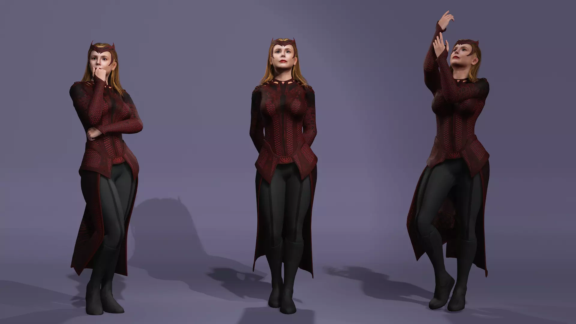 Realistic Scarlet Witch lDoctor Strange Elizabeth Olsen marvel 3D model_19