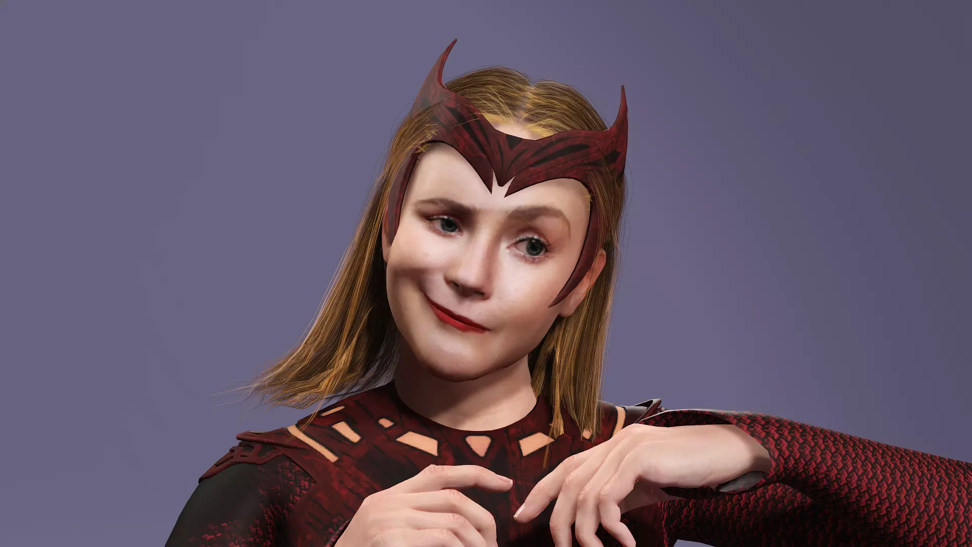 Realistic Scarlet Witch lDoctor Strange Elizabeth Olsen marvel 3D model_22