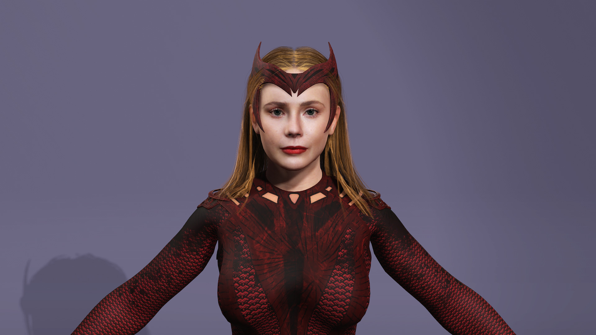 Realistic Scarlet Witch lDoctor Strange Elizabeth Olsen marvel 3D model_1
