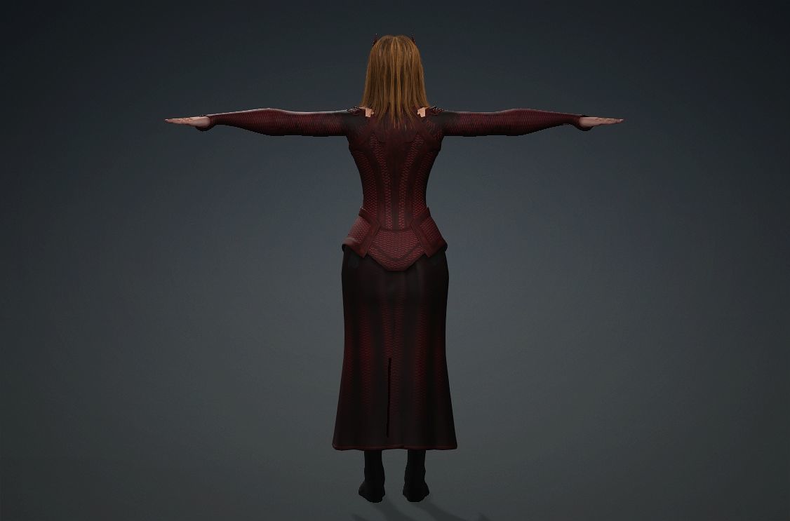 Realistic Scarlet Witch lDoctor Strange Elizabeth Olsen marvel 3D model_7