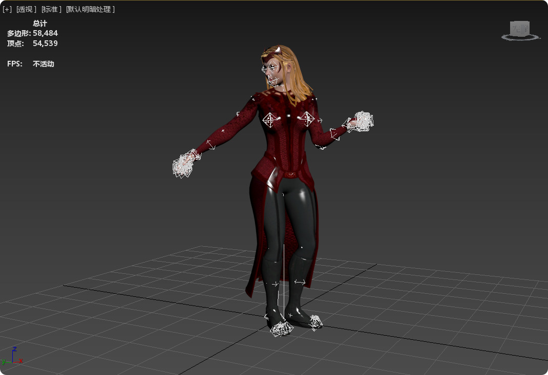 Realistic Scarlet Witch lDoctor Strange Elizabeth Olsen marvel 3D model_13