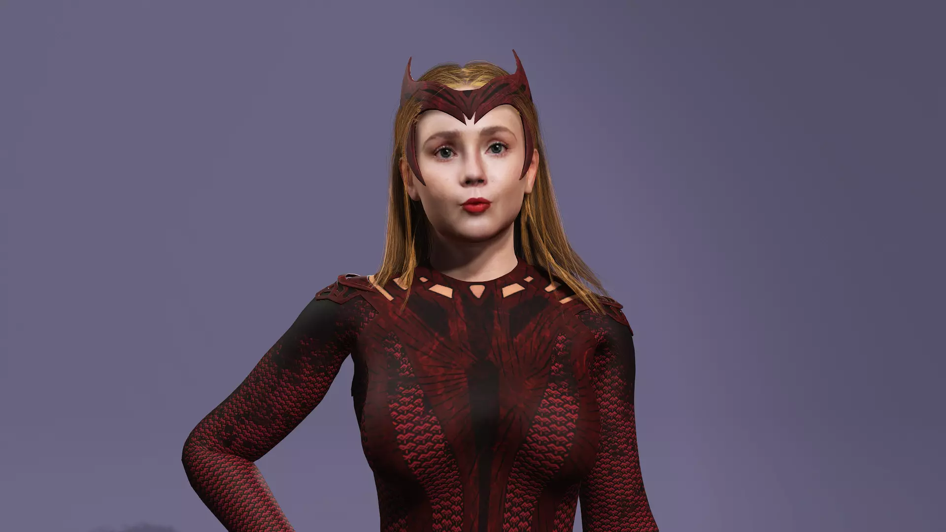 Realistic Scarlet Witch lDoctor Strange Elizabeth Olsen marvel 3D model_25