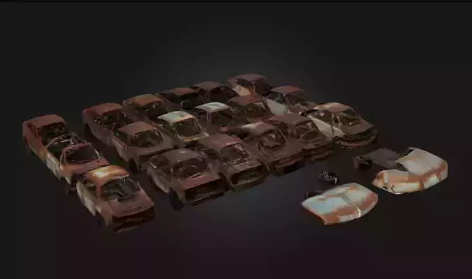 Rusty Car Collection  Abandoned Vehicle