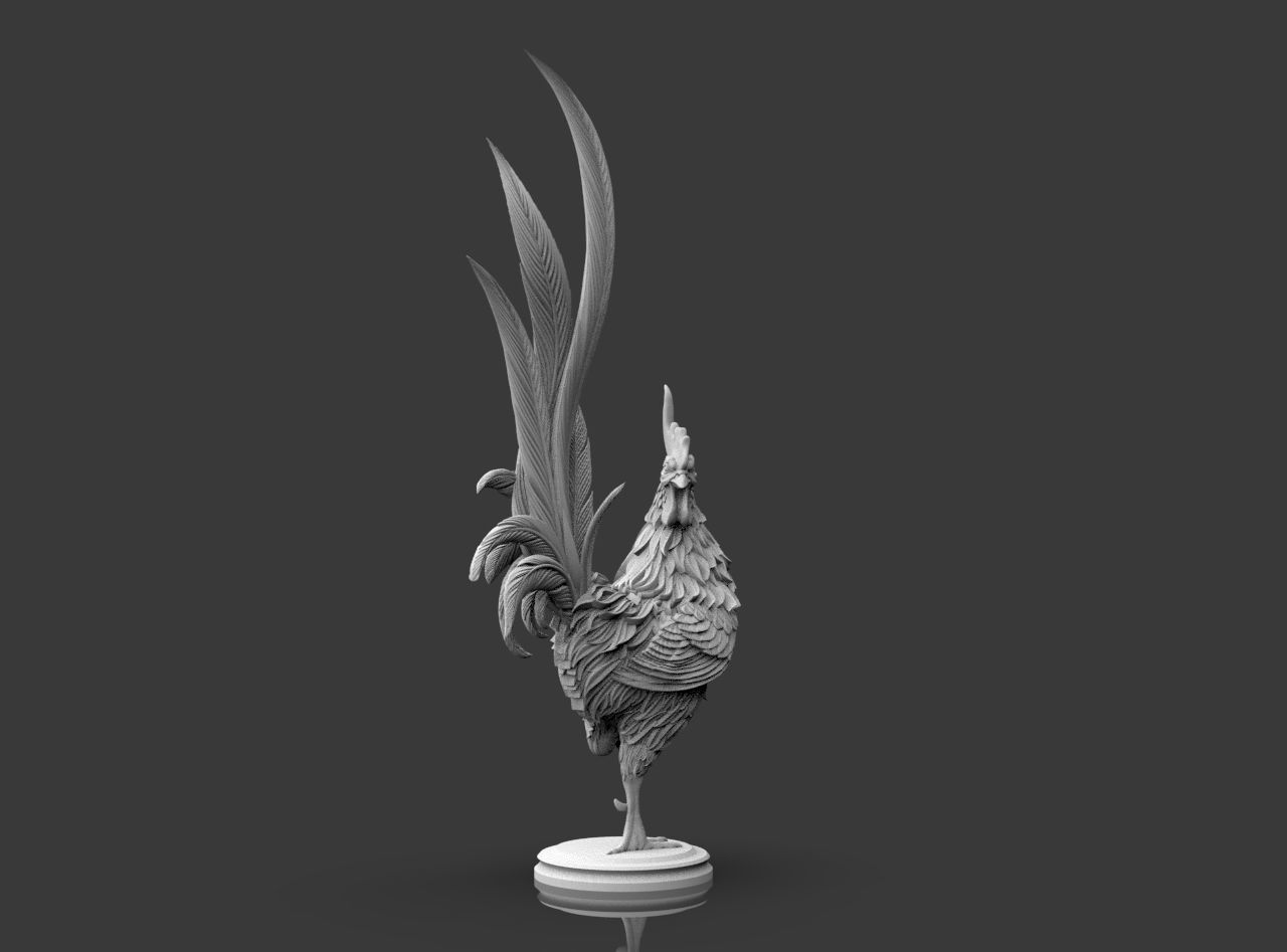 Rooster 3D print model_6
