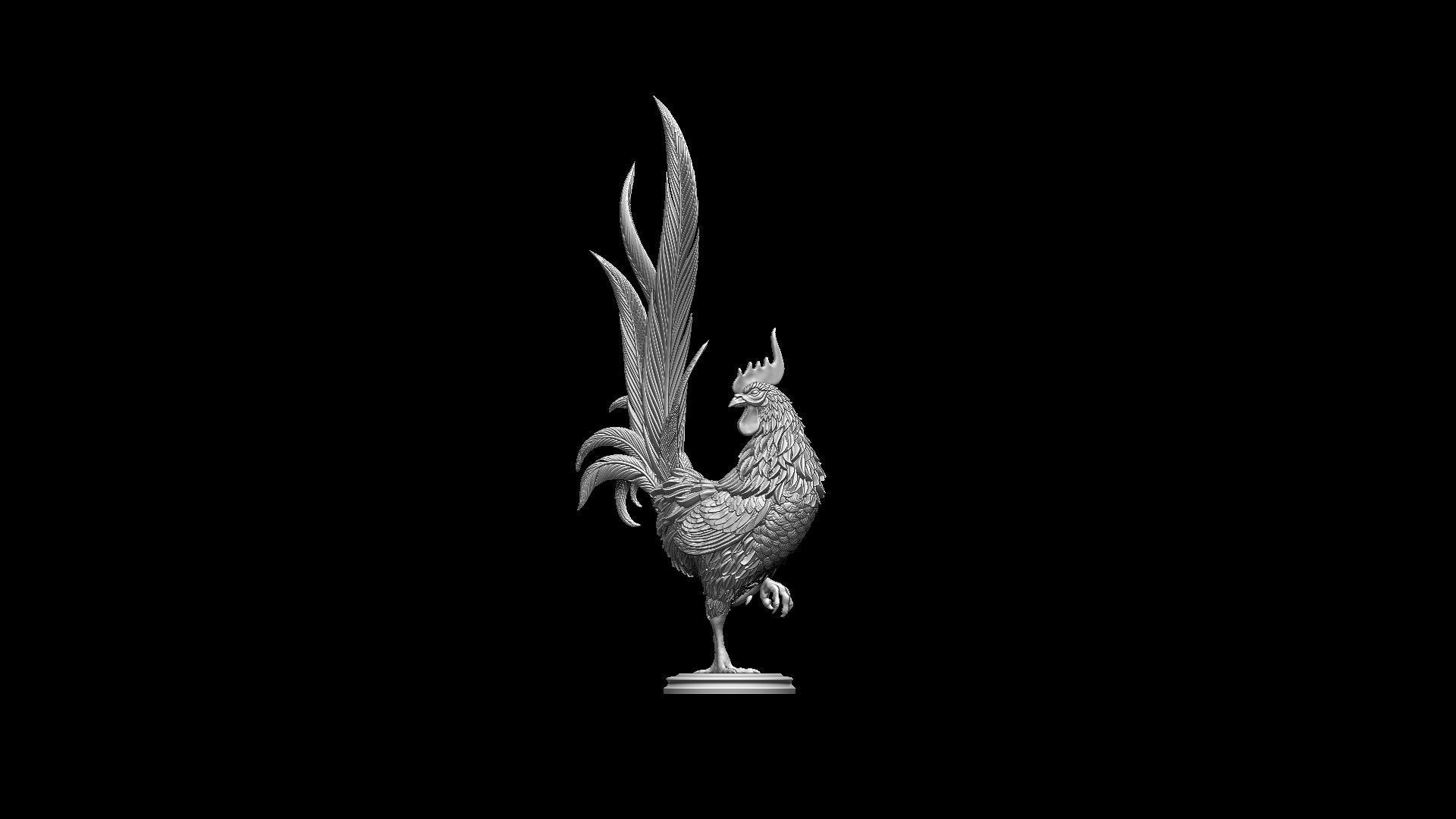 Rooster 3D print model_37