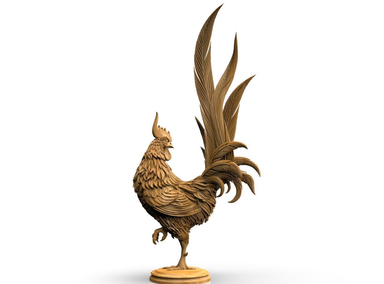 Rooster 3D print model_9