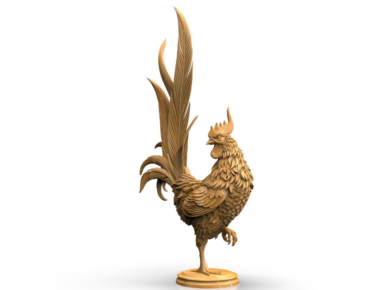 Rooster 3D print model_12
