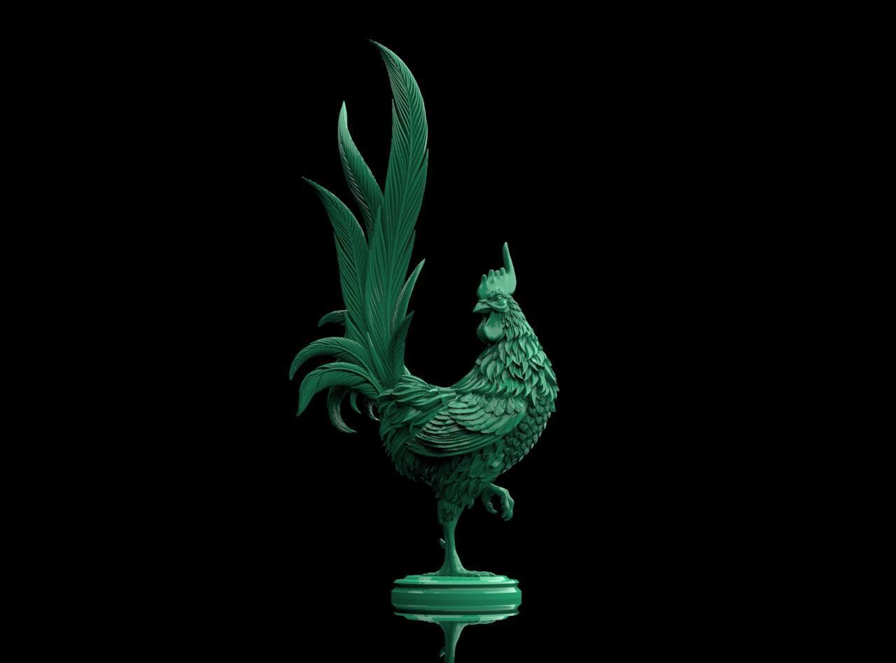 Rooster 3D print model_3