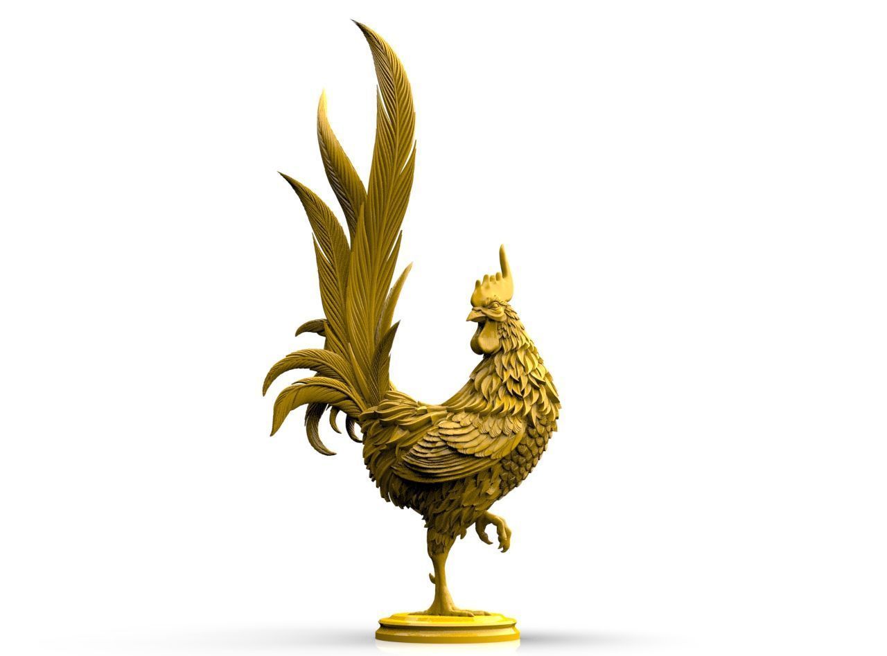 Rooster 3D print model_21