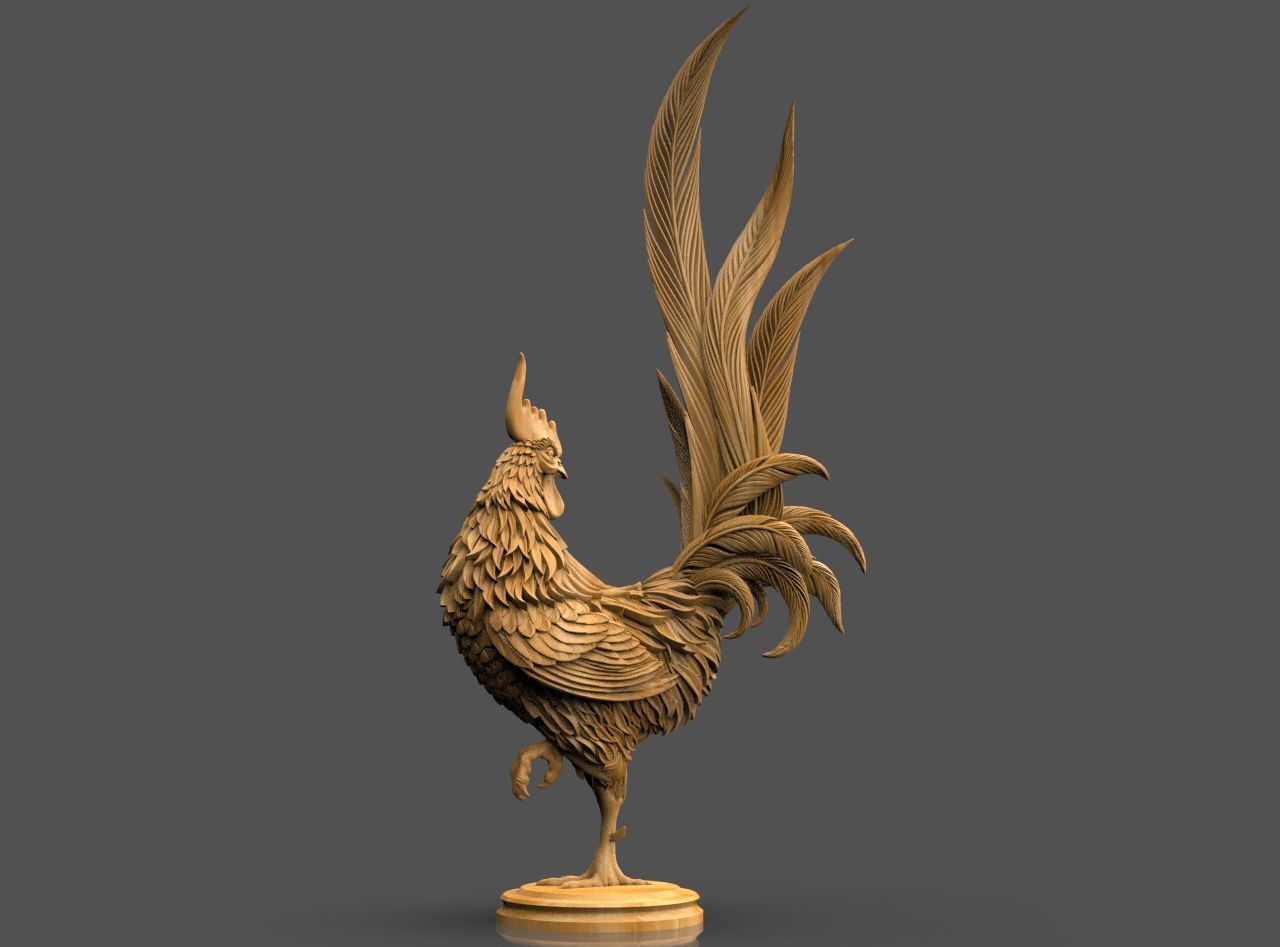 Rooster 3D print model_18