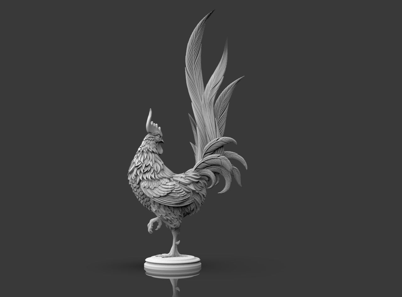 Rooster 3D print model_5