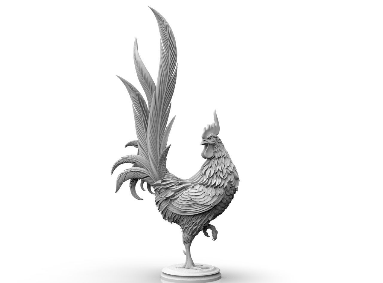 Rooster 3D print model_7