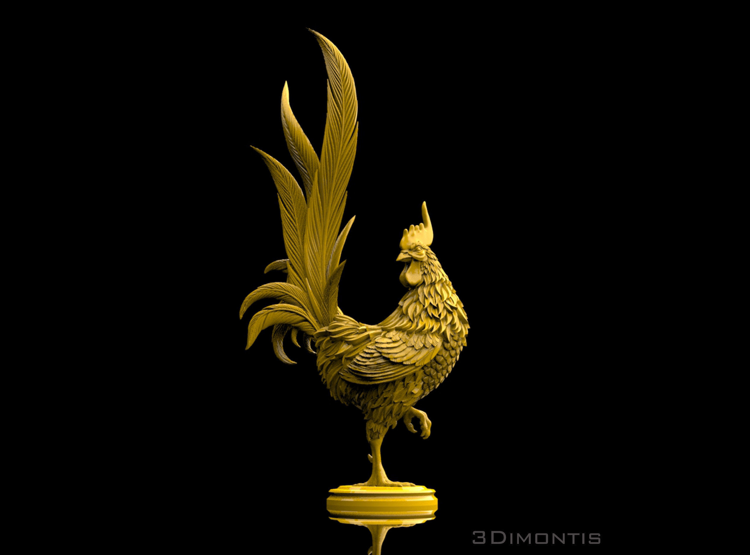Rooster 3D print model_2