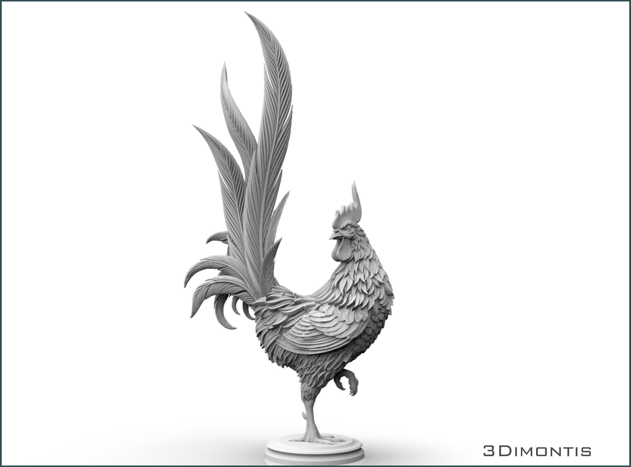 Rooster 3D print model_32