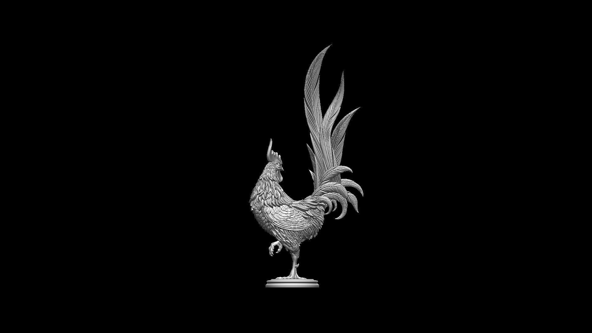 Rooster 3D print model_39