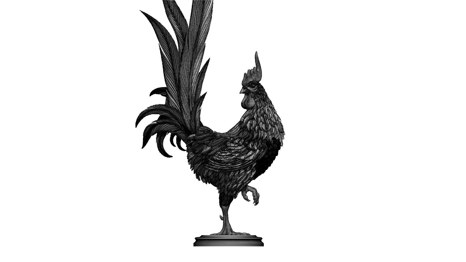 Rooster 3D print model_40