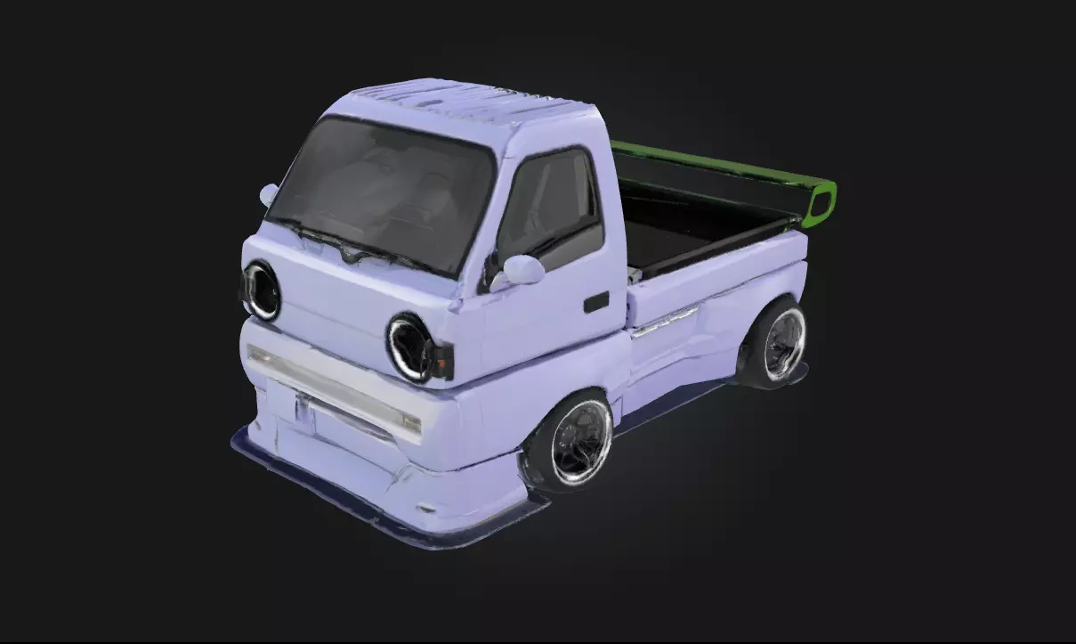 Drift Mini Truck Stylized Compact Truck 3D model