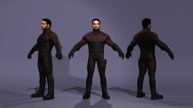 Realistic Male 3D Model Daredevil from marvel 3D model
