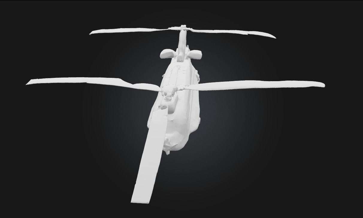 Chinook Helicopter in Flight Twin-Rotor Aircraft 3D model_5