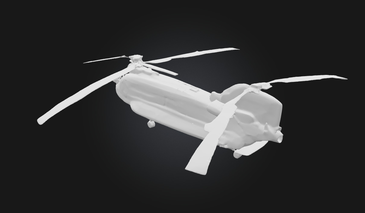 Chinook Helicopter in Flight Twin-Rotor Aircraft 3D model_6
