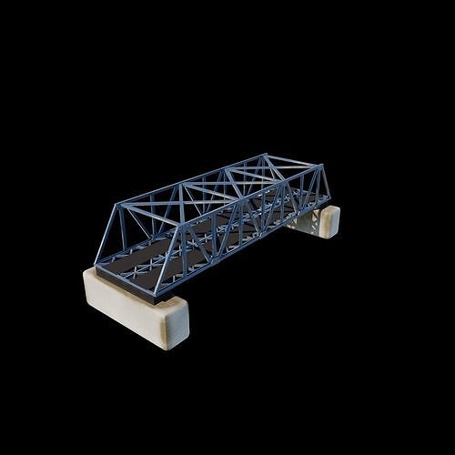 Double Track Bridge 3D model