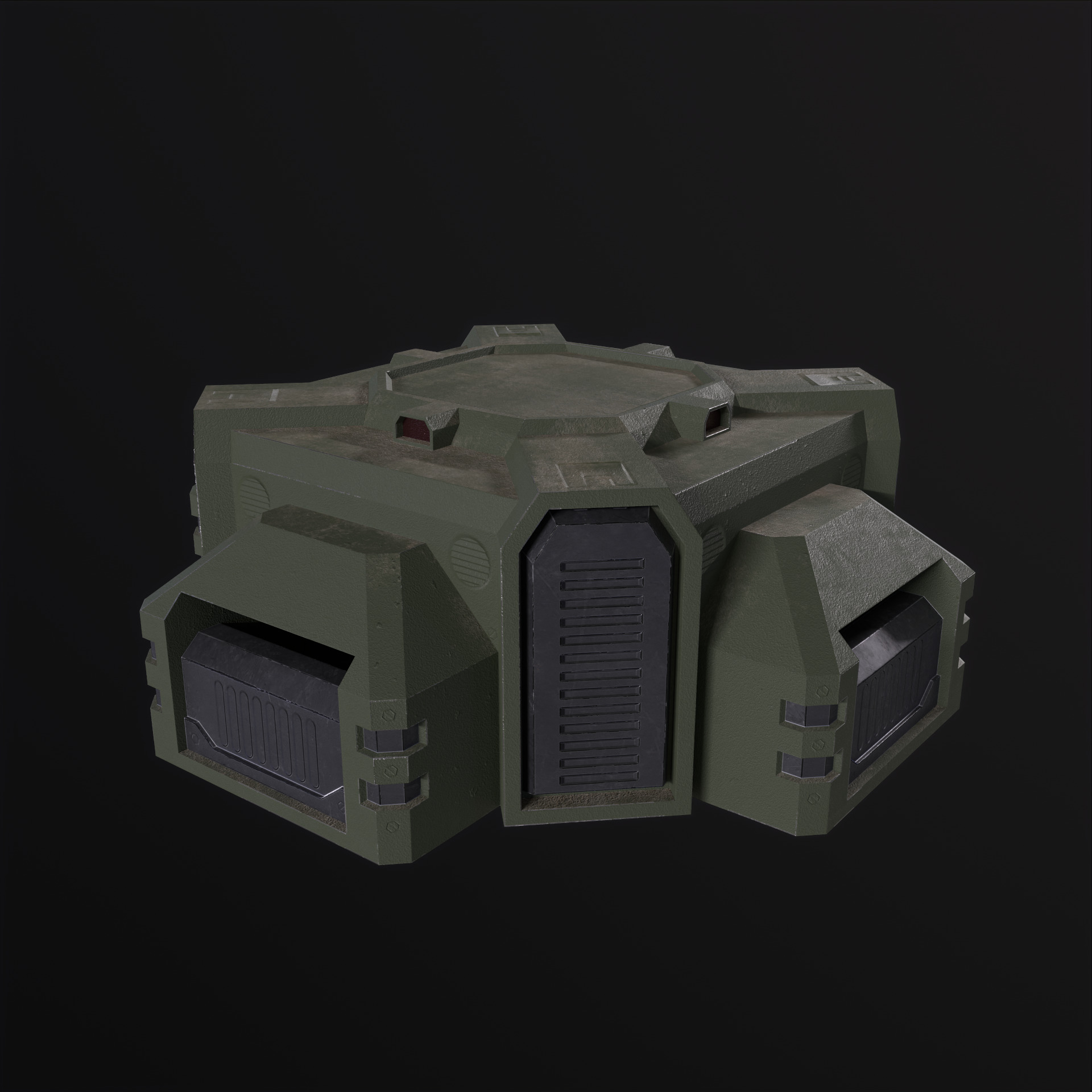 Pillbox-Bunker PBR Low-poly 3D model_3