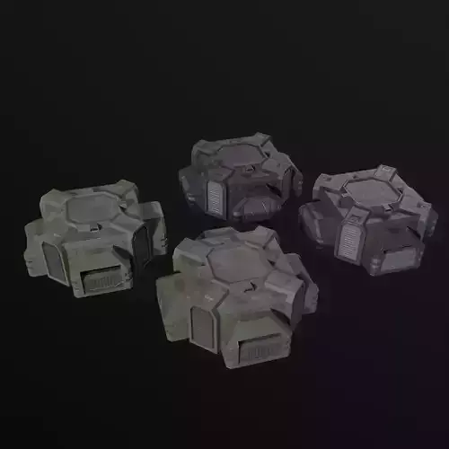 Pillbox-Bunker PBR Low-poly 3D model Pillbox-Bunker PBR Low-poly 3D model