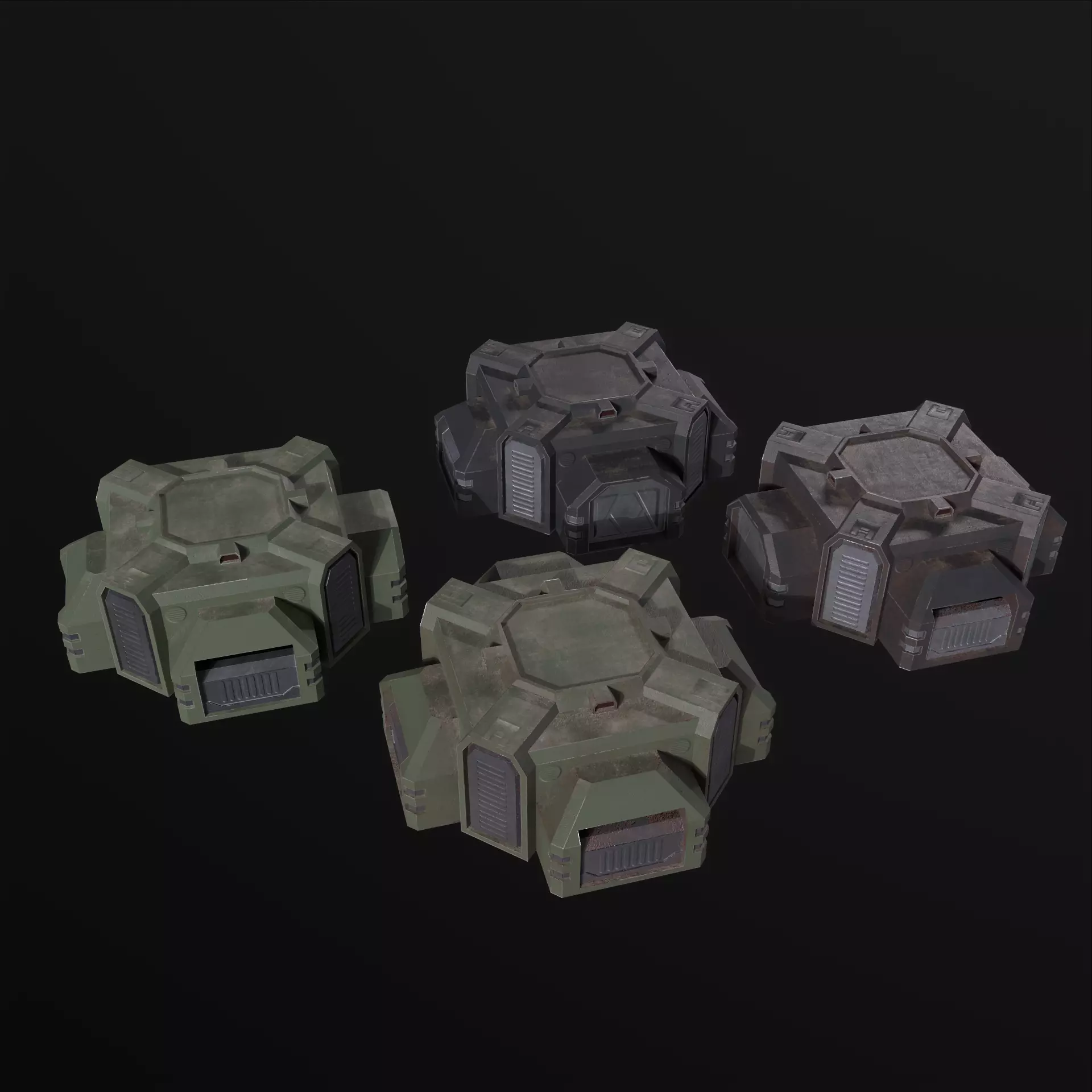 Pillbox-Bunker PBR Low-poly 3D model_0