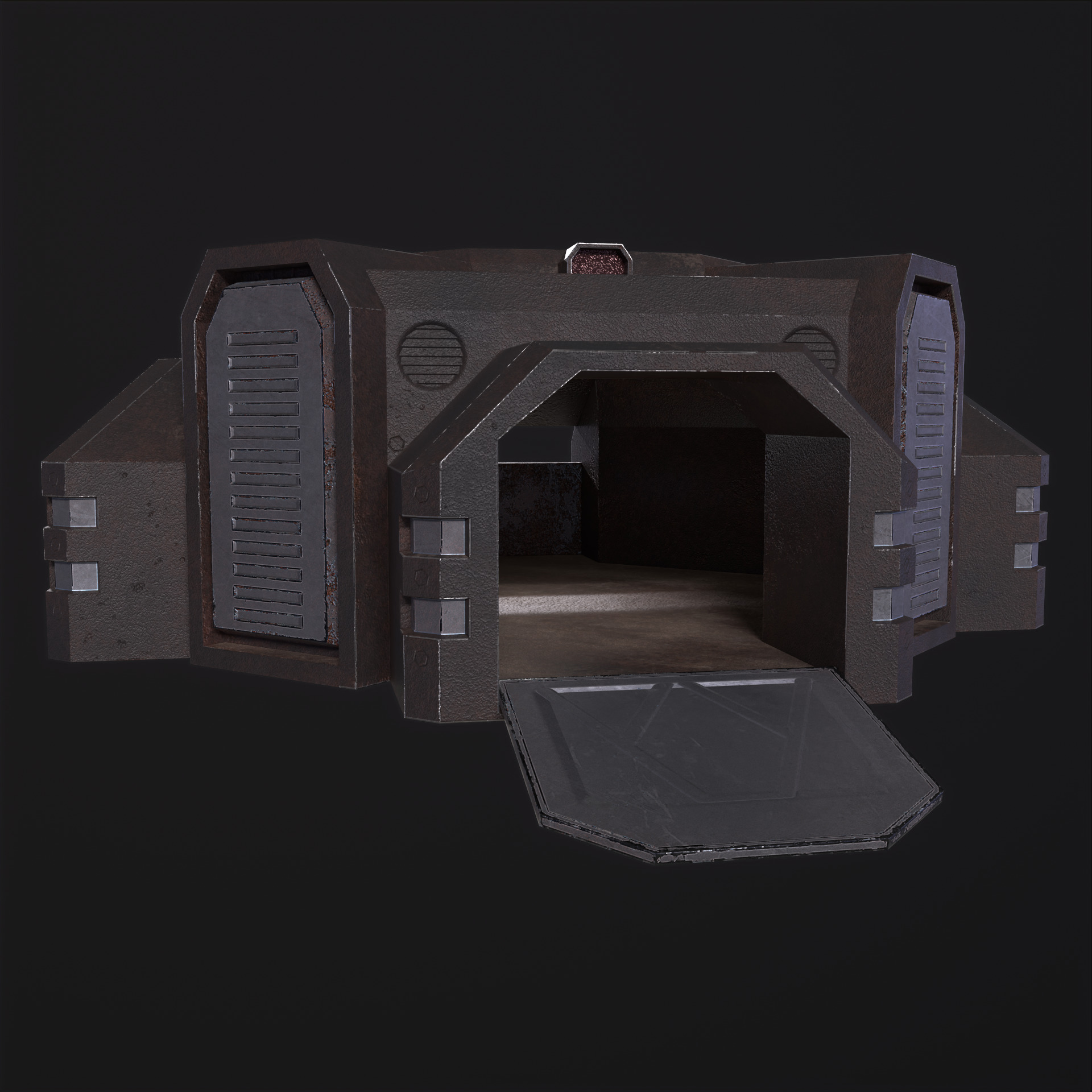 Pillbox-Bunker PBR Low-poly 3D model_15