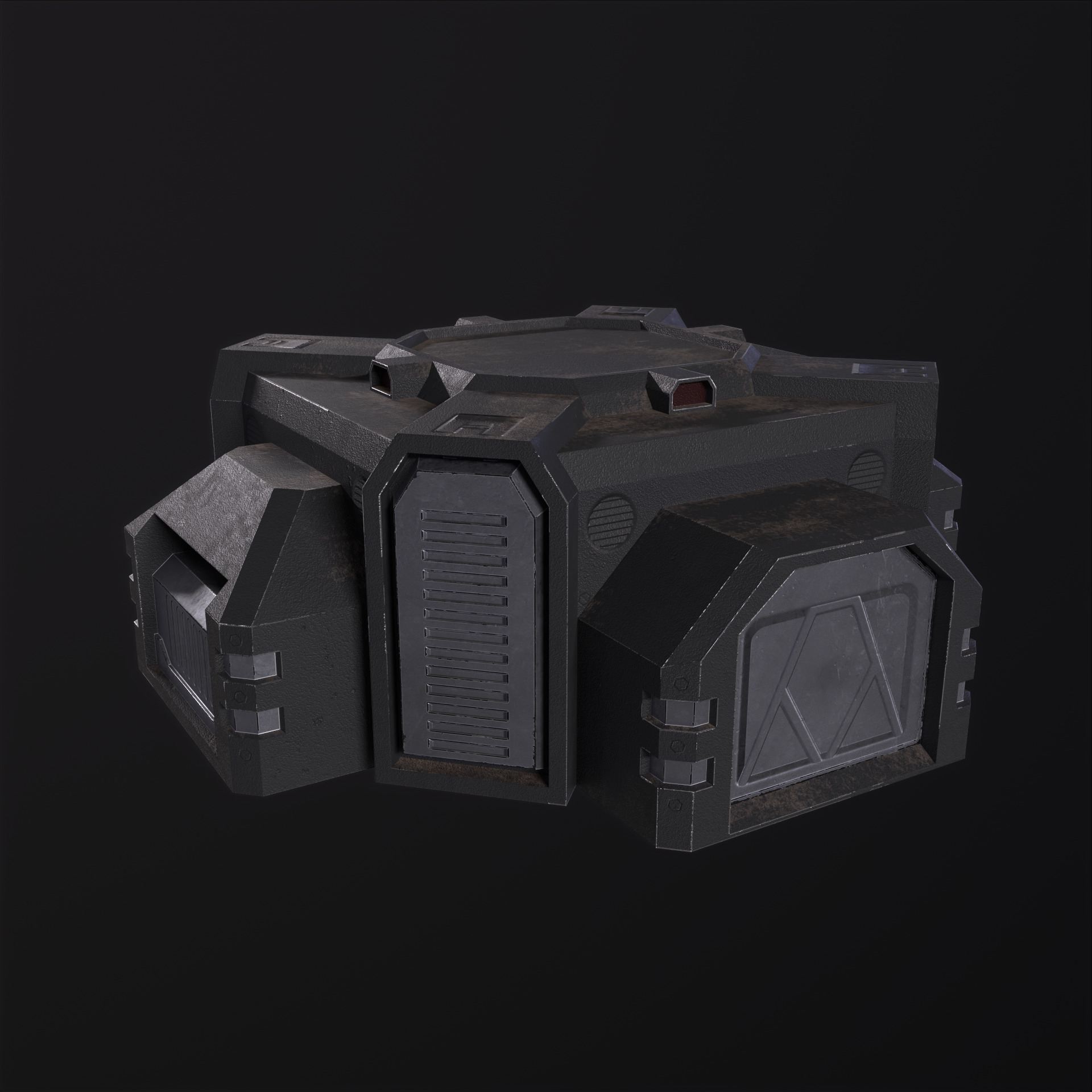 Pillbox-Bunker PBR Low-poly 3D model_10