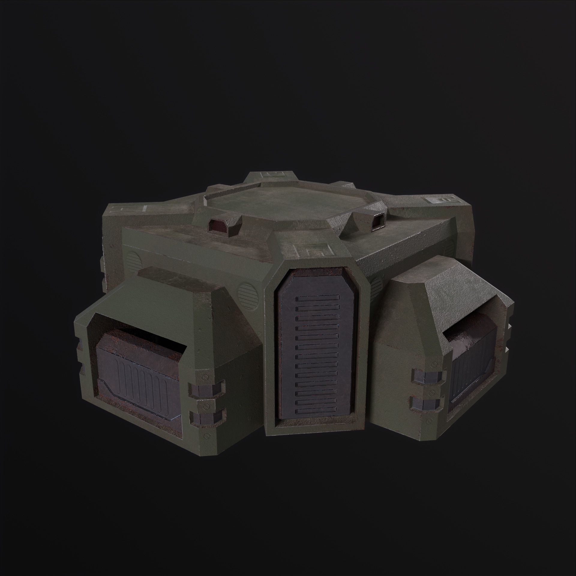 Pillbox-Bunker PBR Low-poly 3D model_6