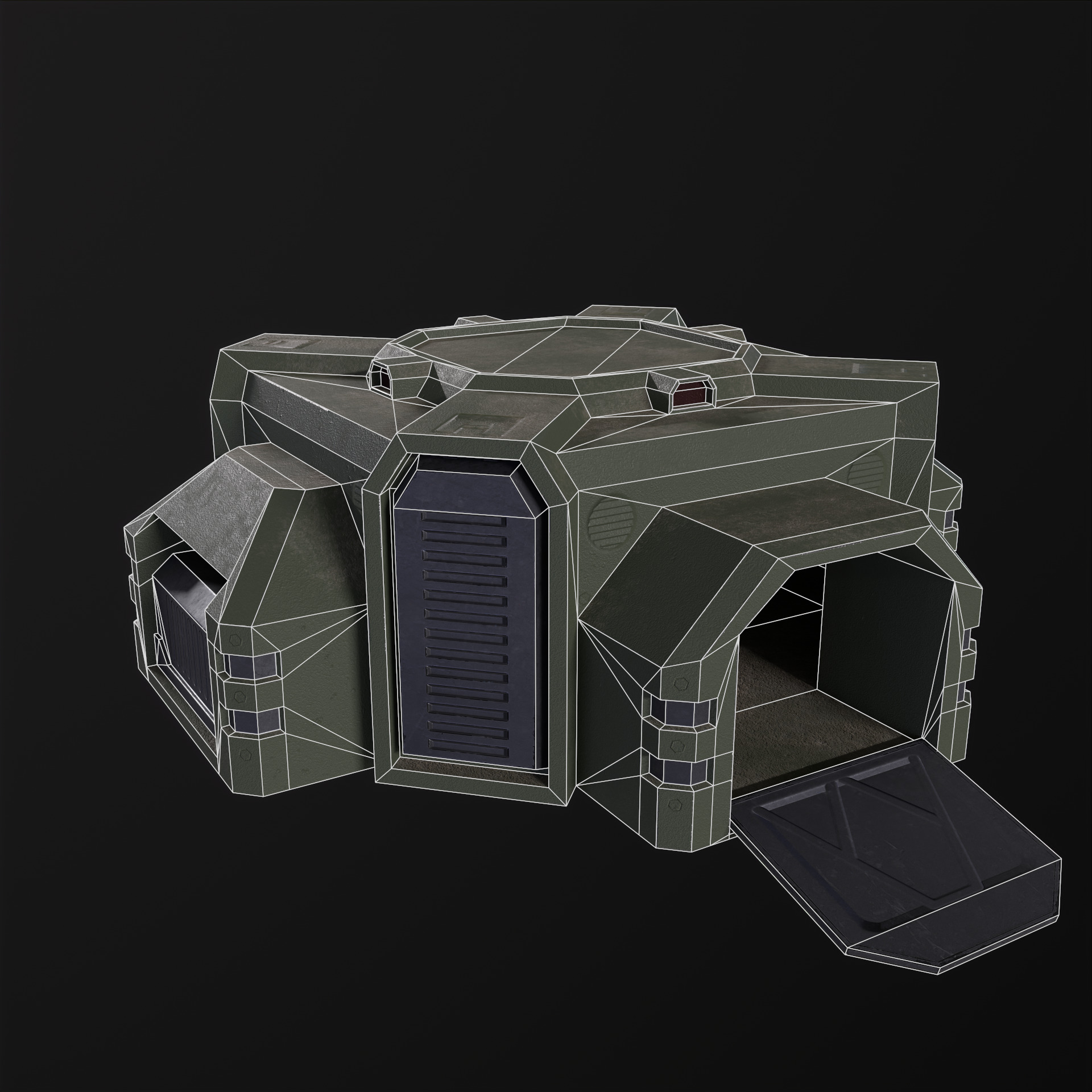 Pillbox-Bunker PBR Low-poly 3D model_17