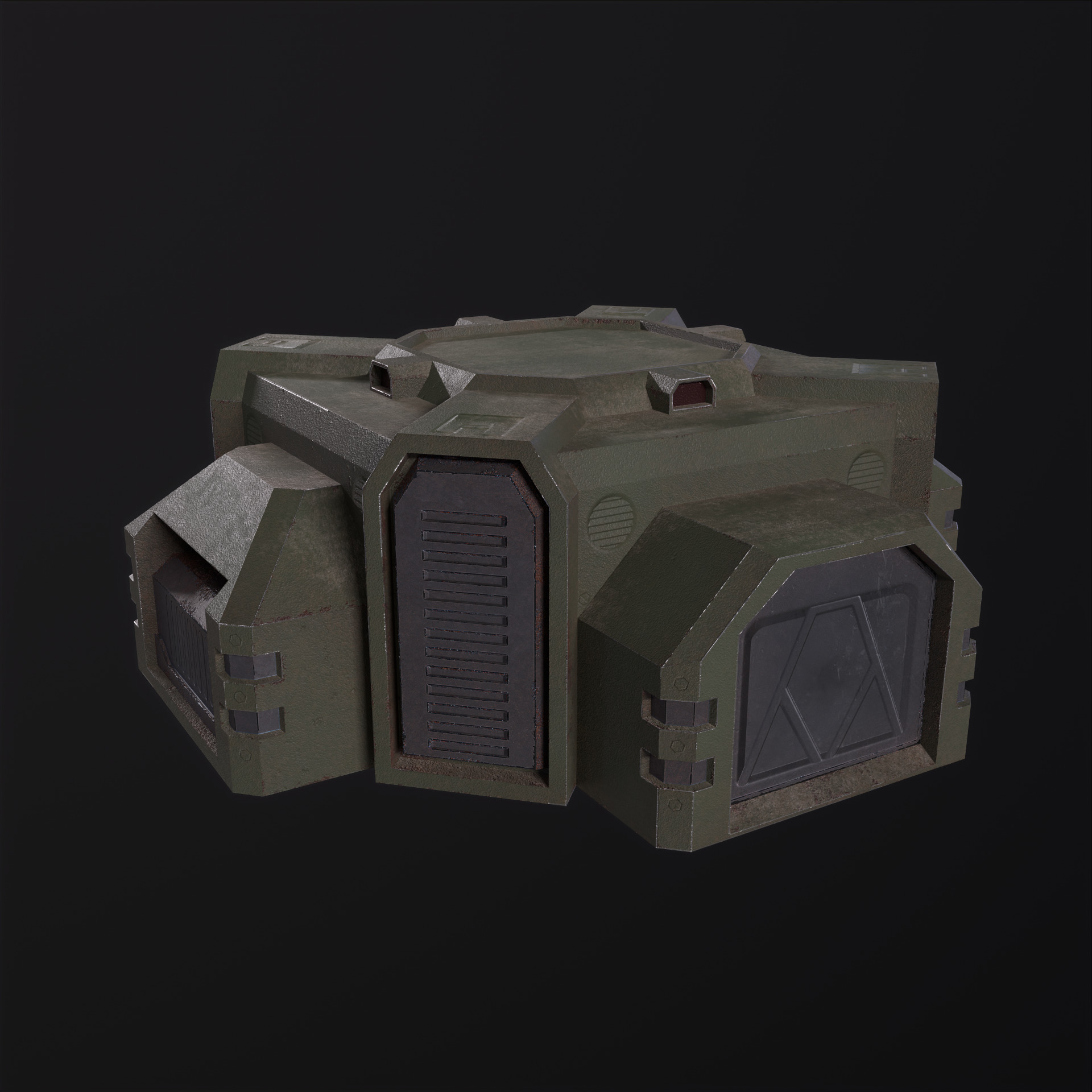 Pillbox-Bunker PBR Low-poly 3D model_7