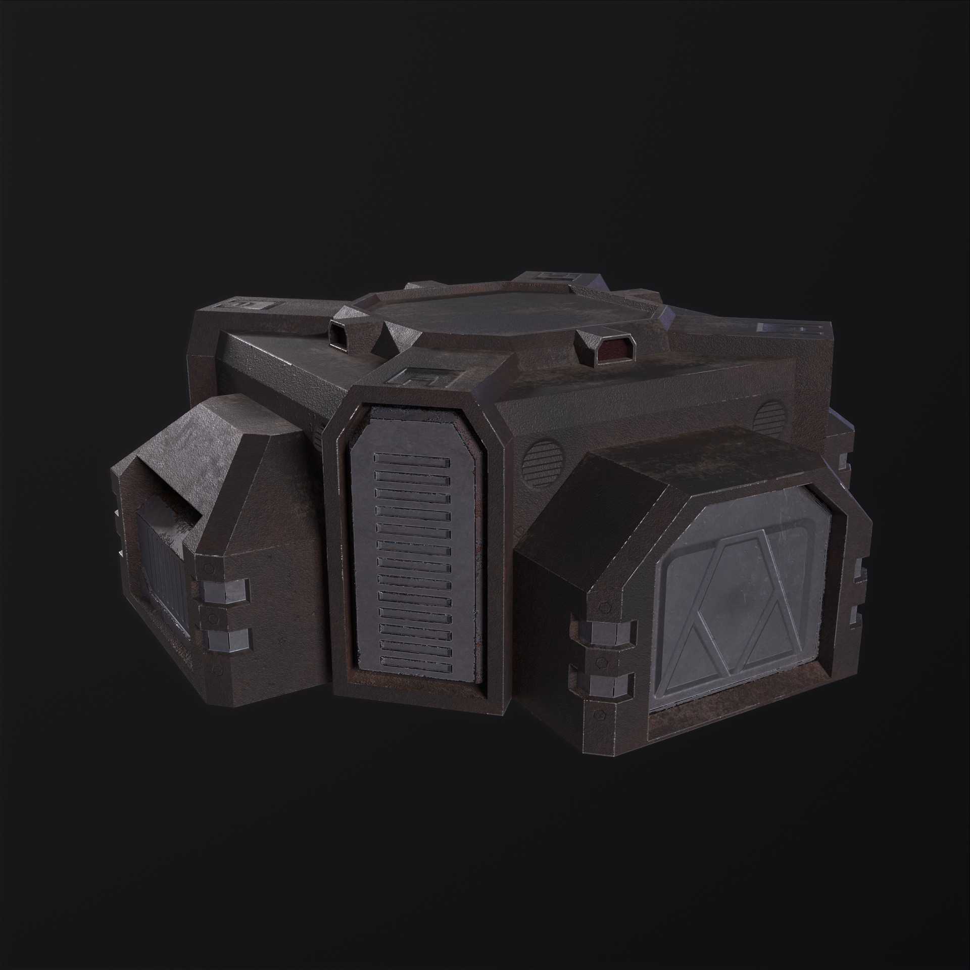 Pillbox-Bunker PBR Low-poly 3D model_13