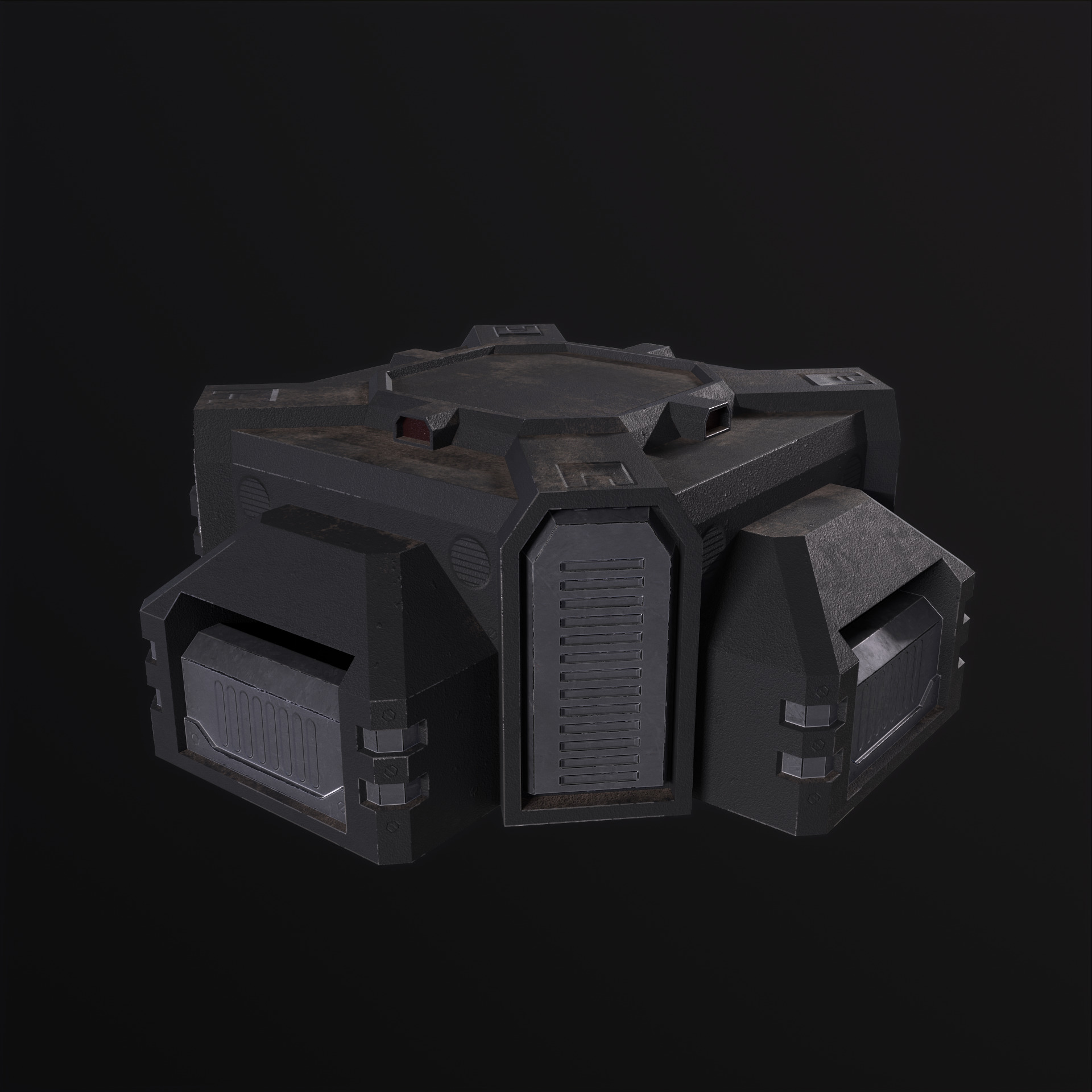 Pillbox-Bunker PBR Low-poly 3D model_9