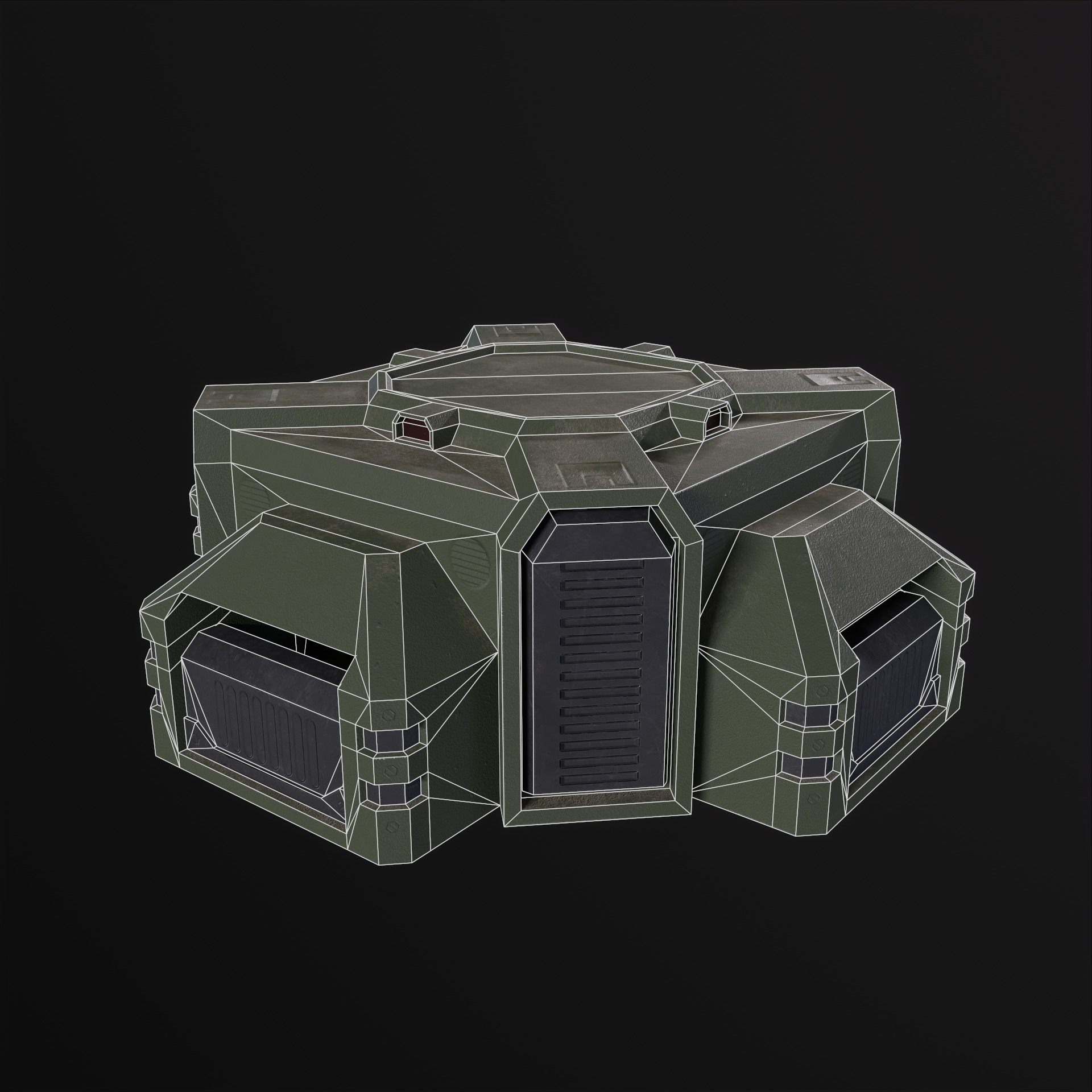 Pillbox-Bunker PBR Low-poly 3D model_16